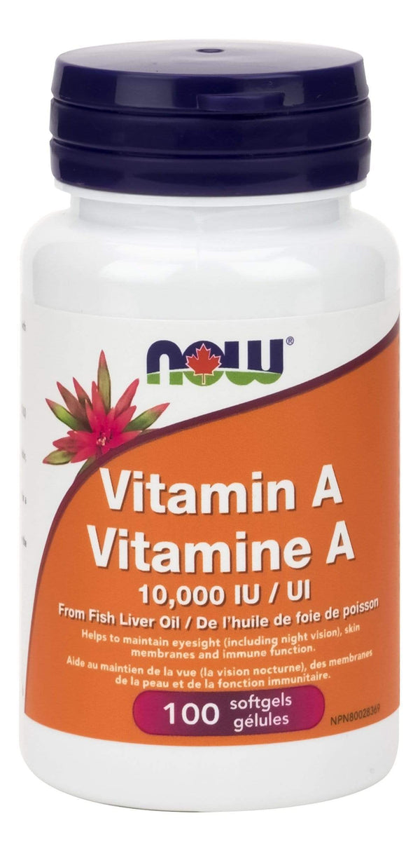 NOW Vitamin A 10000 IU 100 Softgels