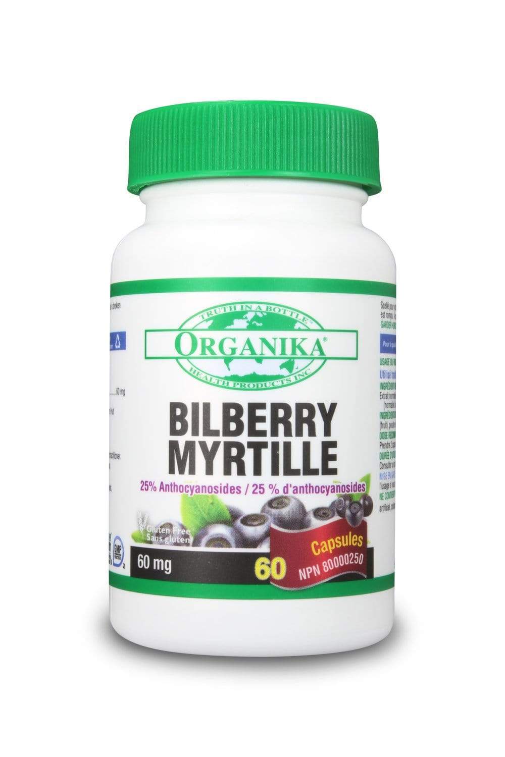Organika BILBERRY EXTRACT 60MG 60 Capsules