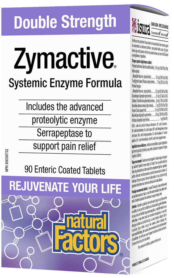 Natural Factors Zymactive 더블 스트렝스, 90정