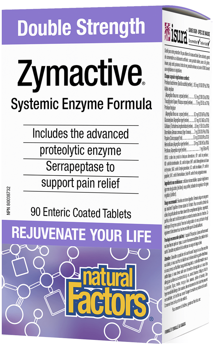 Natural Factors Zymactive Double Strength, 90 Tablets