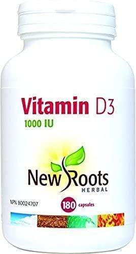 New Roots Vitamin D3 1000 IU 180 Capsules