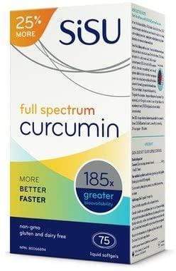 Sisu Full Spectrum Curcumin 75 Softgels Bonus Size