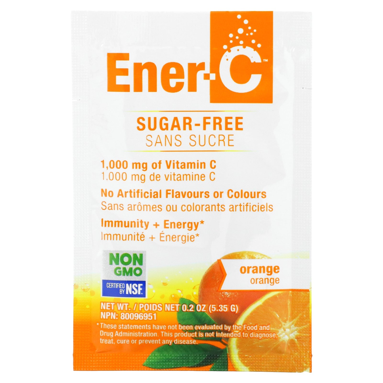 Ener-C, Vitamin C, 1000mg, Sugar Free, Orange, 30 Packs