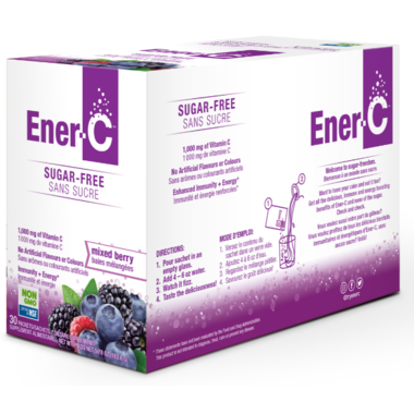 Ener-C، فيتامين C، 1000 مجم، خالي من السكر، التوت المختلط، 30 عبوة