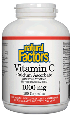 Natural Factors Vitamin C - Calcium Ascorbate 1000 mg 180 Capsules