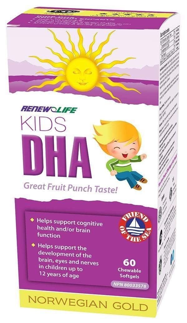 Renew Life Norwegian Gold Kids DHA 60 Chewable Softgels (DISCONTINUED)