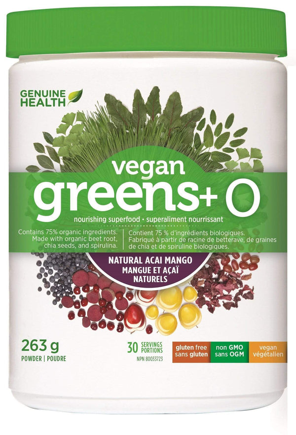 Genuine Health Vegan Greens+ O - acai & mango 263 g