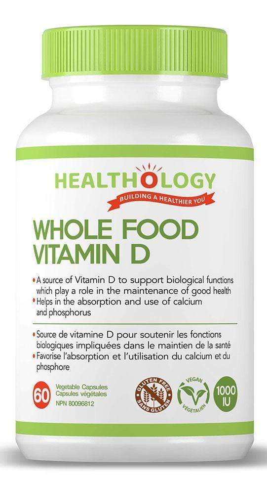 Healthology Whole Food Vitamin D 1000 IU 60 V-Caps