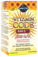 Garden of Life 비타민 코드 - RAW D3 1000 IU