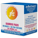 وسادات GLO المصنوعة من الخيزران للمثانة الحساسة، عادية مع أجنحة