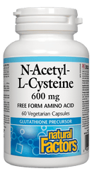Natural Factors N-Acetyl-L-Cysteine 600 mg Free Form Amino Acid