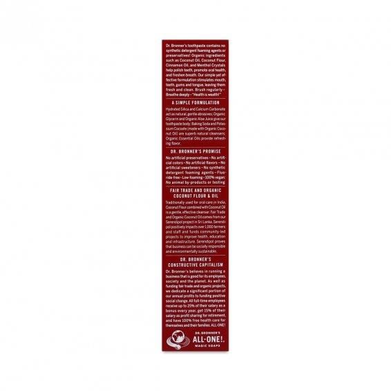 Dr. Bronner’s, All-One Toothpaste, Cinnamon, 140g (5Oz)