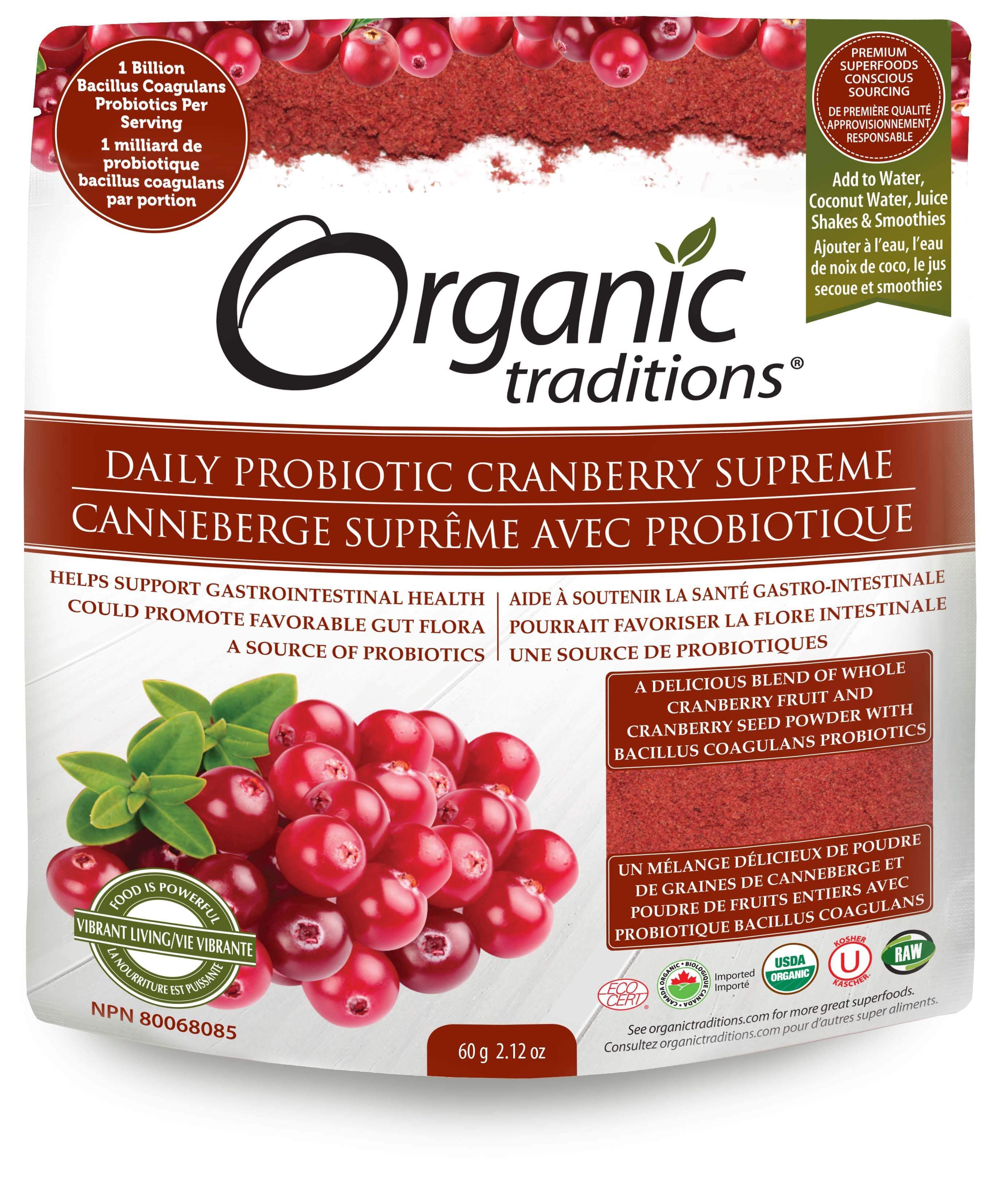 Organic Traditions Daily Probiotic Cranberry Supreme