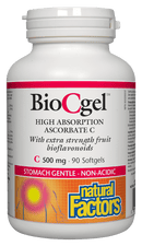 Natural Factors BioCgel Absorption Ascorbate C 500 mg 90 Capsules