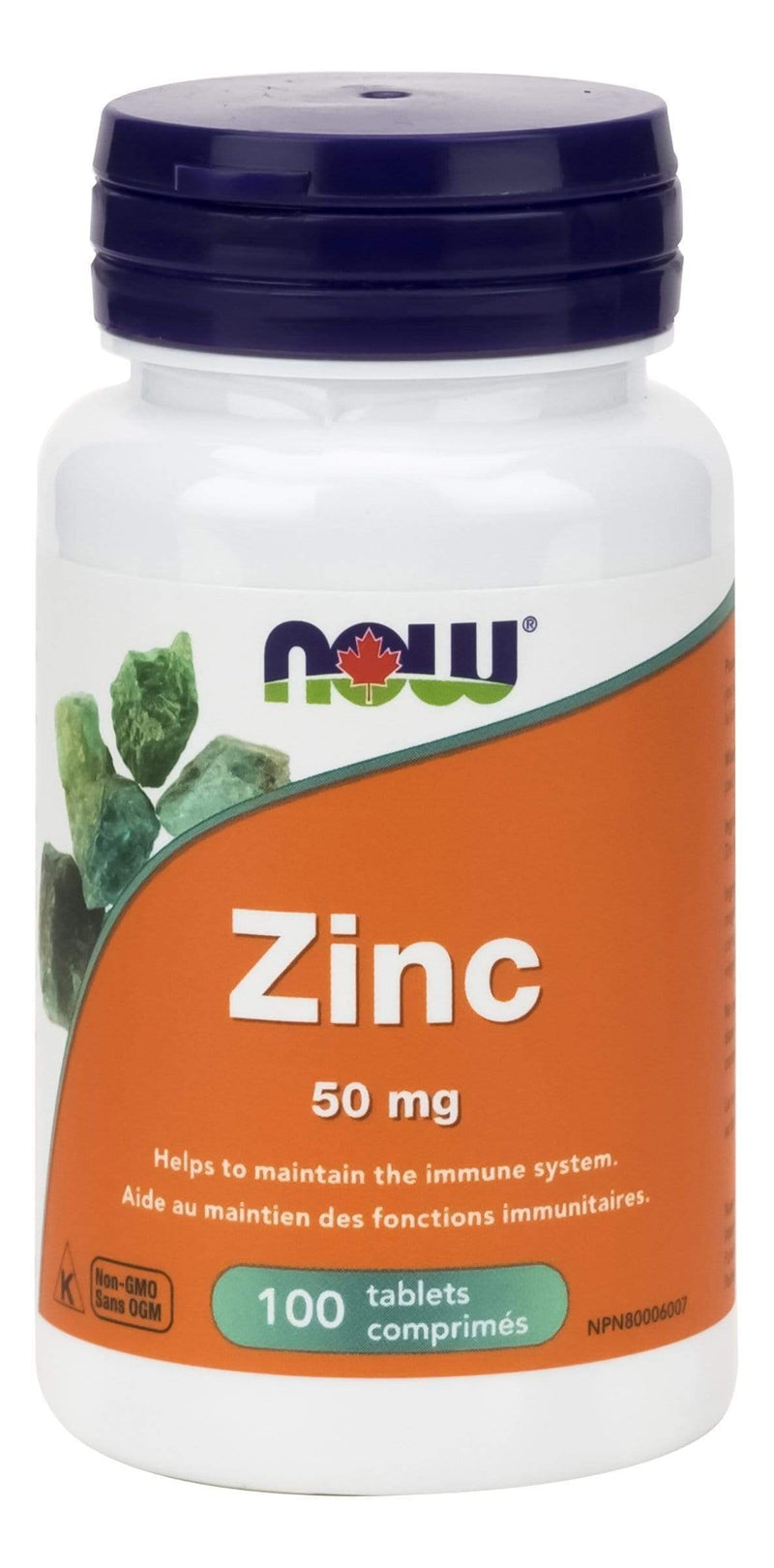 NOW Zinc 50mg 100 Tablets