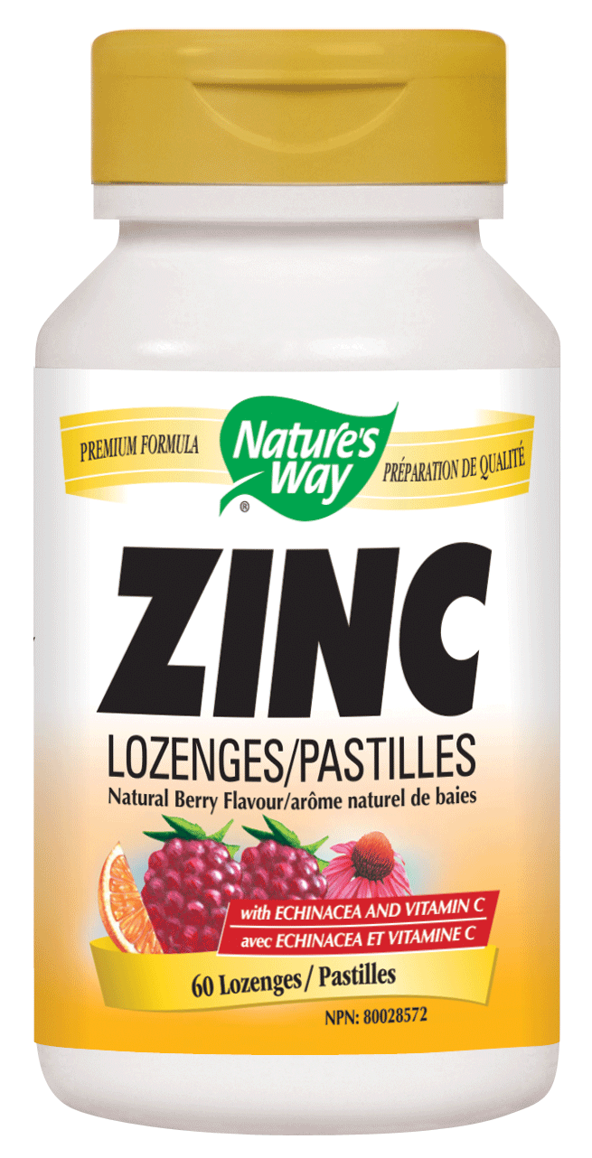 Nature's Way Zinc with Echinacea & Vitamin C 60 Lozenges