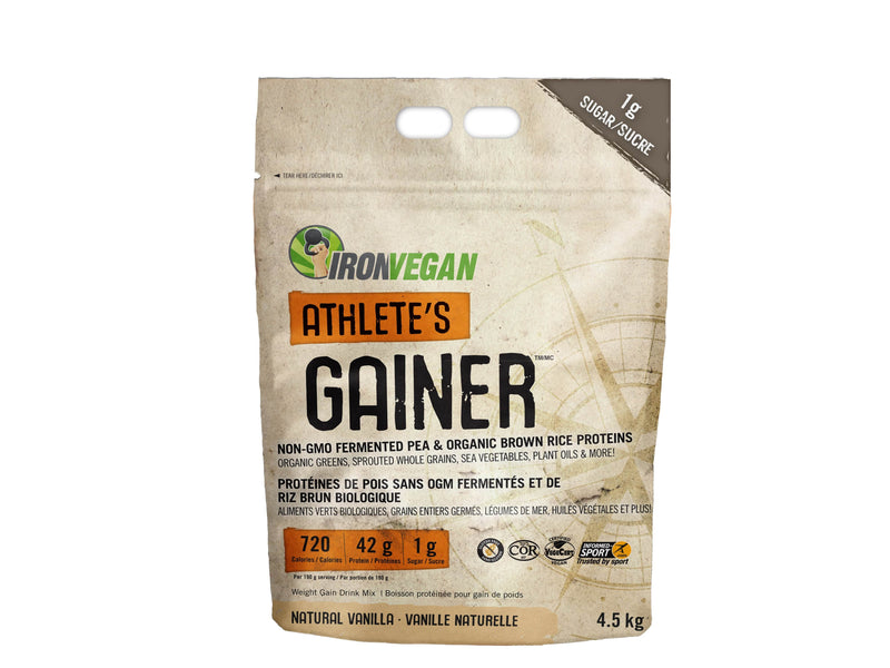 Iron Vegan Athlete's Gainer 천연 바닐라 4.5 kg