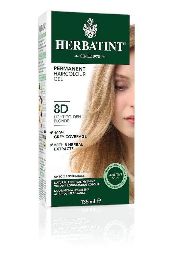 Herbatint Permanent Herbal Haircolor Gel - 8D Light Golden Blonde