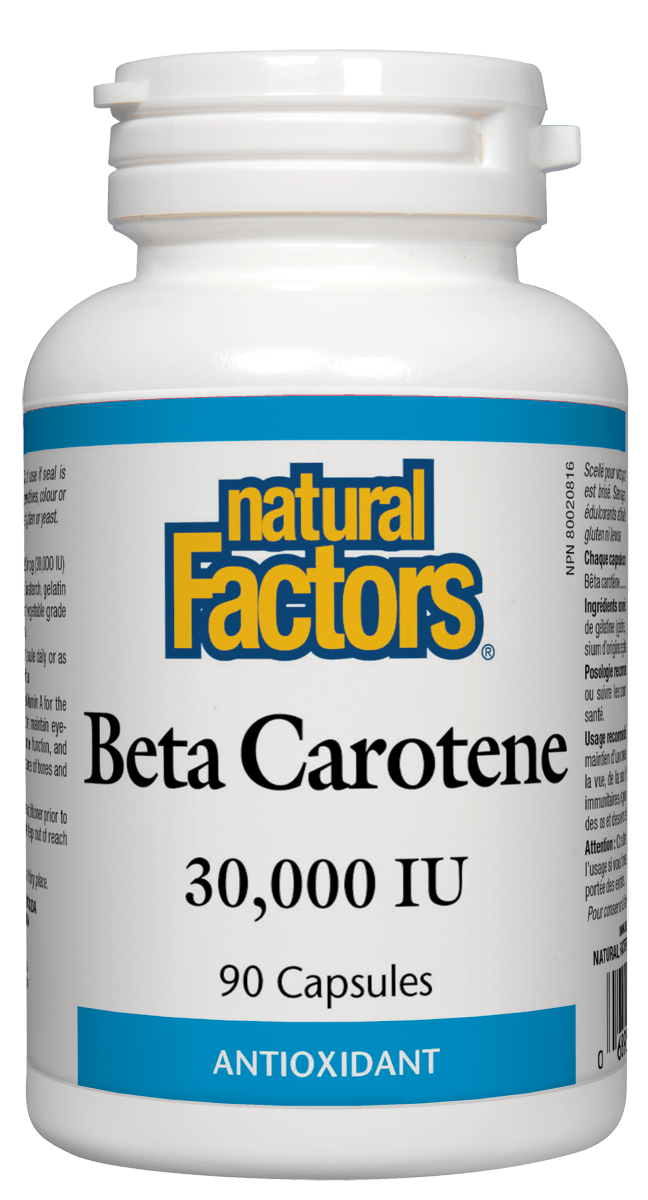 Natural Factors Beta Carotene 30,000 IU 90 Capsules