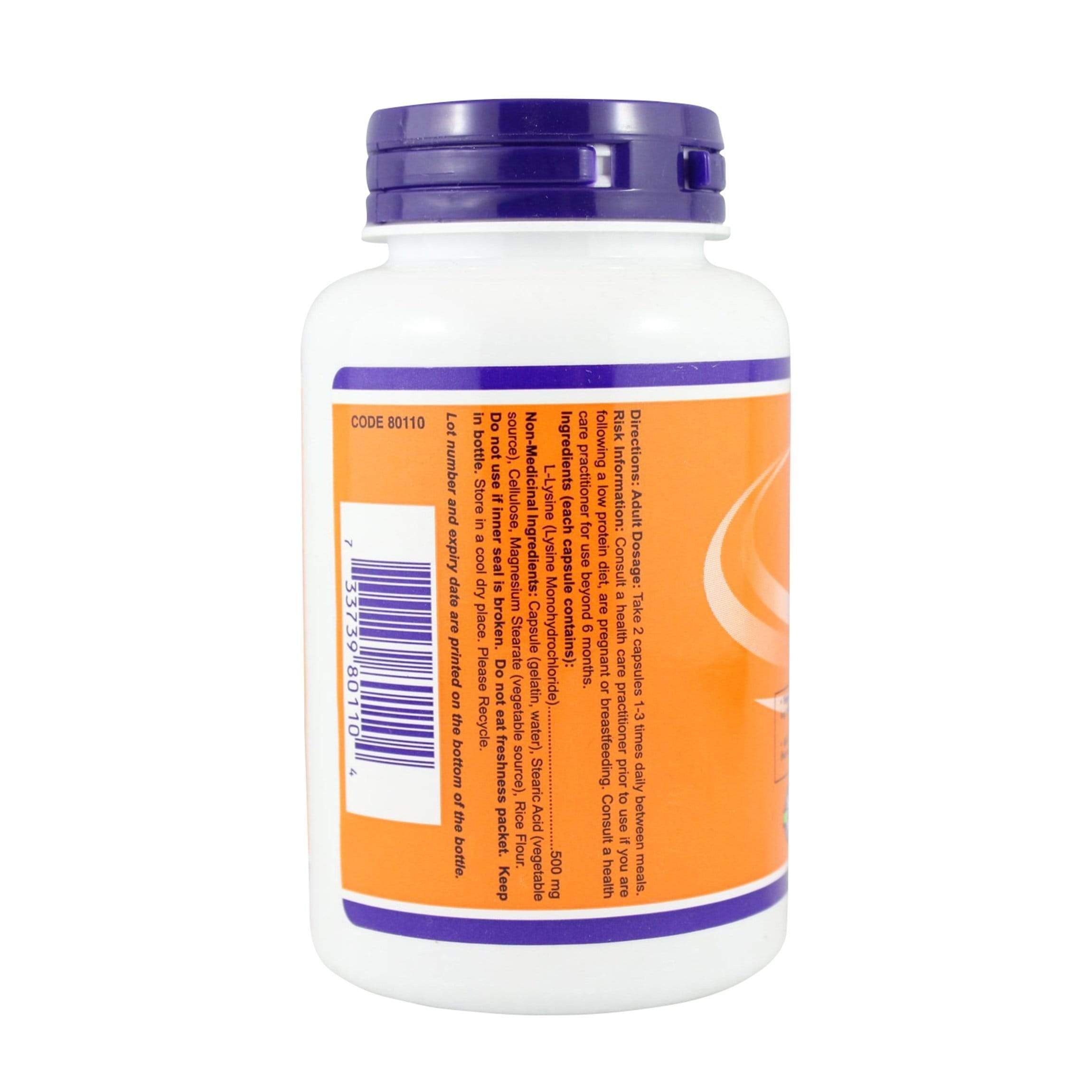 NOW L-Lysine 500 mg 100 Capsules