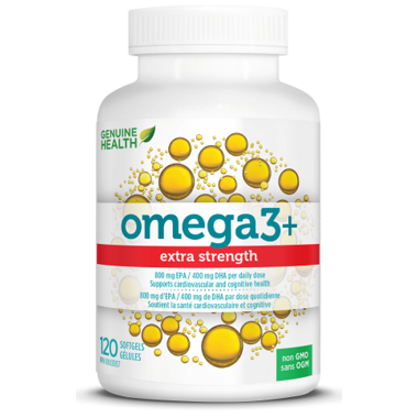 Genuine Health, Omega3 EXTRA STRENGTH, 소프트젤 120정