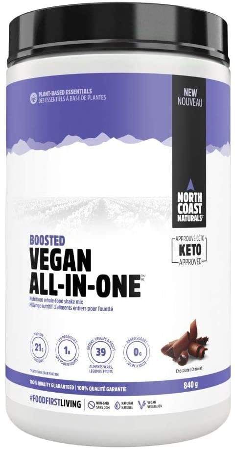 North Coast Naturals Boosted Vegan All In One 840 g - Chocolate