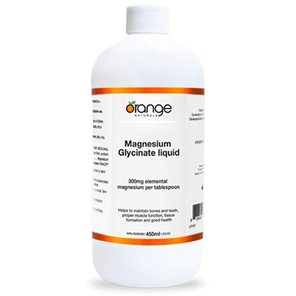 Orange Naturals Magnesium Glycinate Liquid 300 mg 450 ml