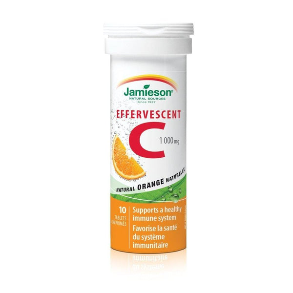 Jamieson Effervescent C Natural Orange 1000 mg 10 Tablets