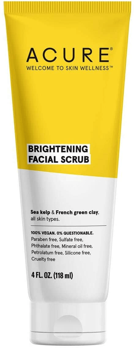 Acure Brightening Facial Scrub Sea Kelp & French Green Clay