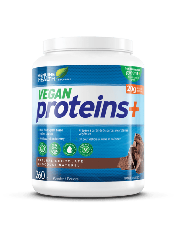 Genuine Health Vegan Proteins+ Natural Chocolate 260 g