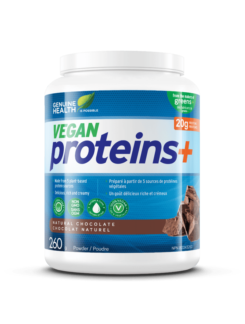 Genuine Health Vegan Proteins+ Natural Chocolate 260 g