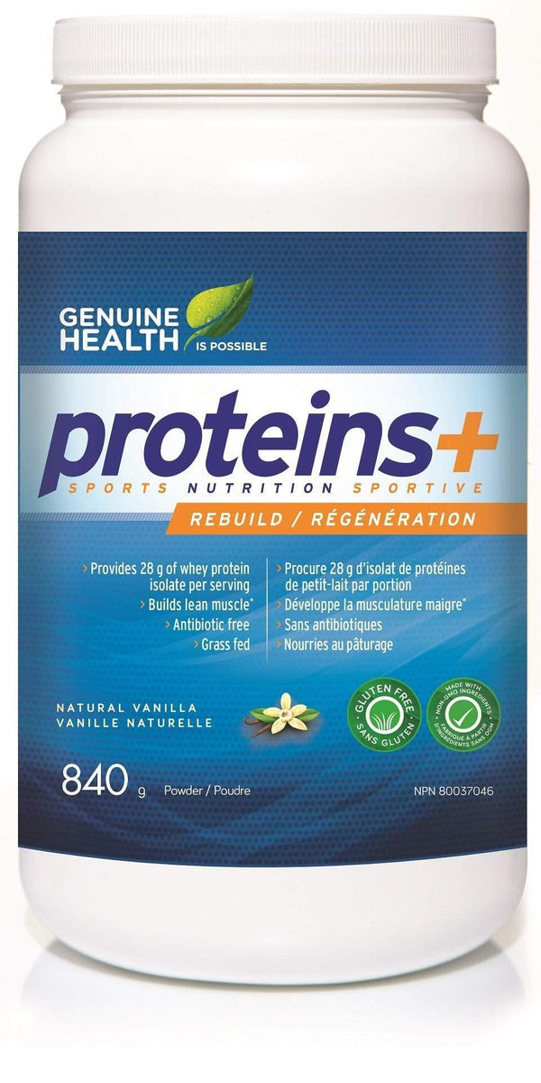 Genuine Health proteins+ natural vanilla, 840g