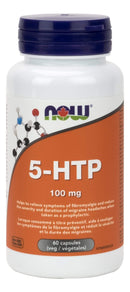 NOW, 5-HTP، 100 ملجم، 60 كبسولة نباتية