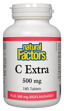 Natural Factors C Extra 500mg Plus 500 mg Bioflavonoids 180 Tablets