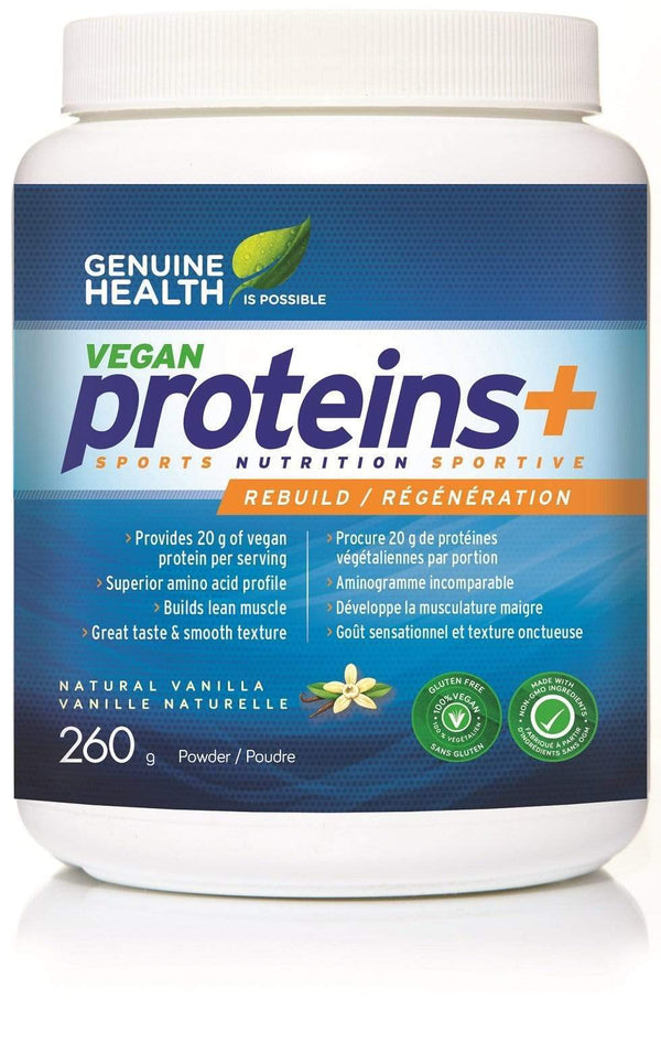 Genuine Health Vegan proteins+ - Natural vanilla 260 g