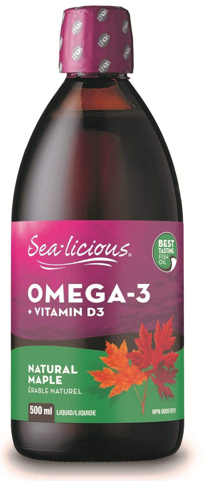 Karlene's Sea-licious Omega-3 with 비타민 D3 천연 단풍나무