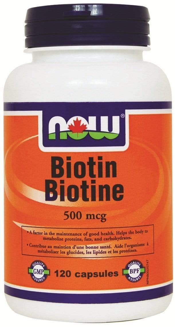 NOW Biotin 500mcg 120 Capsules