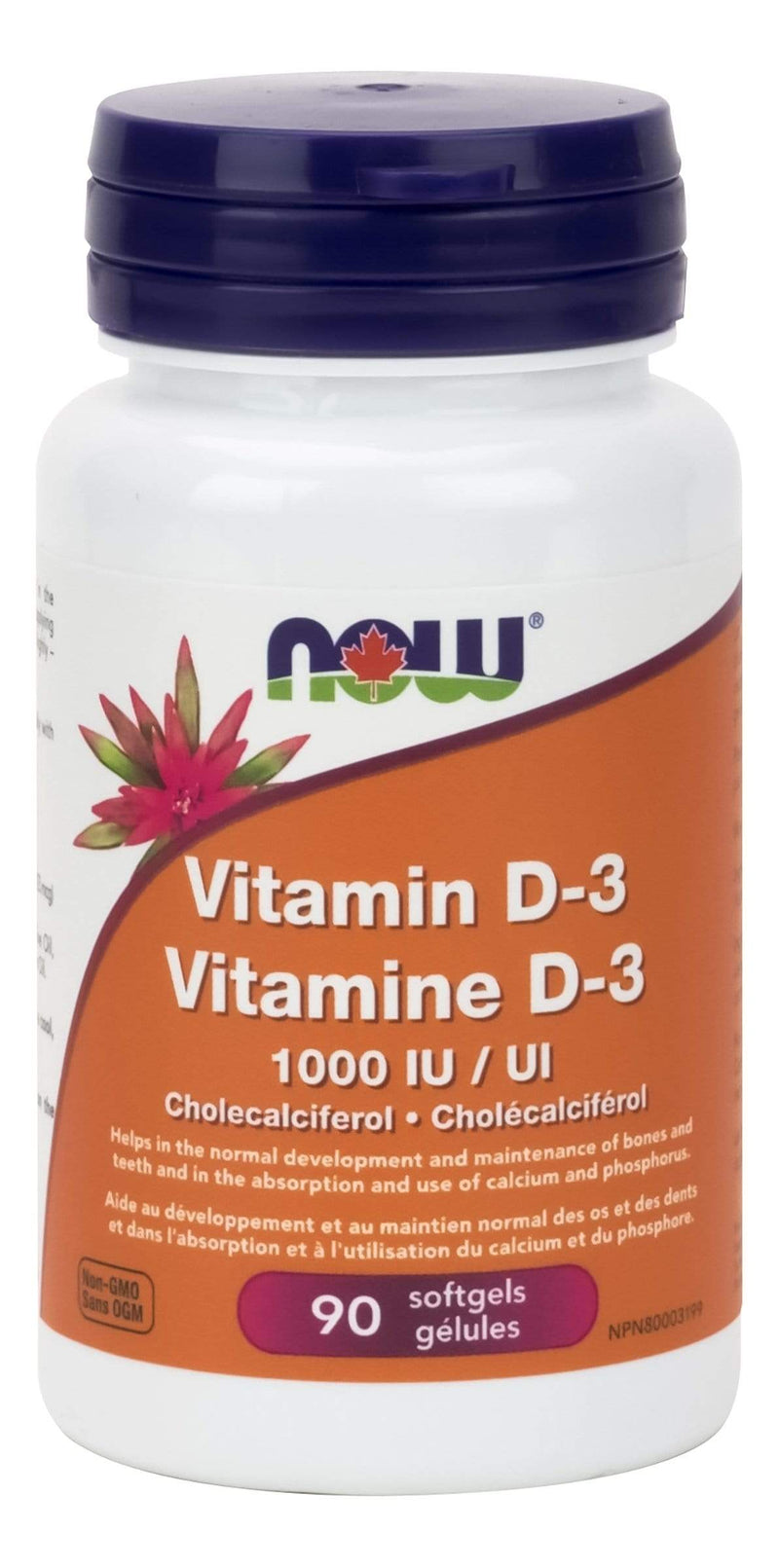NOW Vitamin D3 1,000 IU - 90 softgels