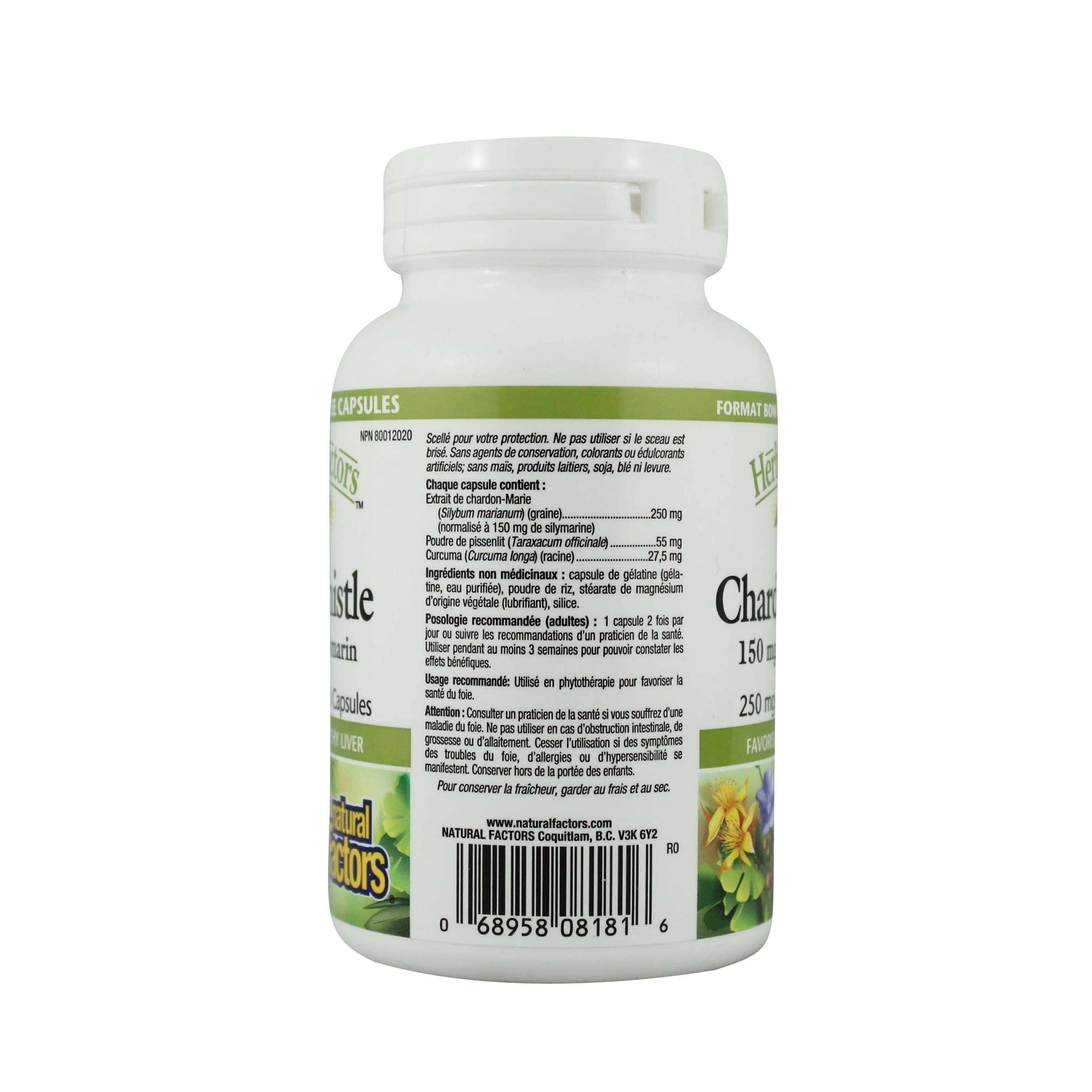 Natural Factors Milk Thistle - Bonus Size 120 Capsules