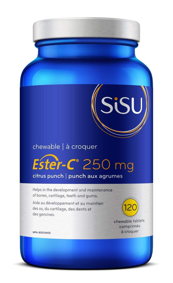 Sisu Ester-C 250 mg Citrus Punch, 120 Chewable Tablets