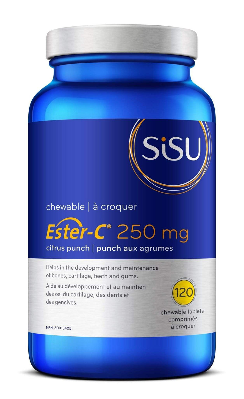 Sisu Ester-C 250 mg Citrus Punch 120 Chewable Tablets