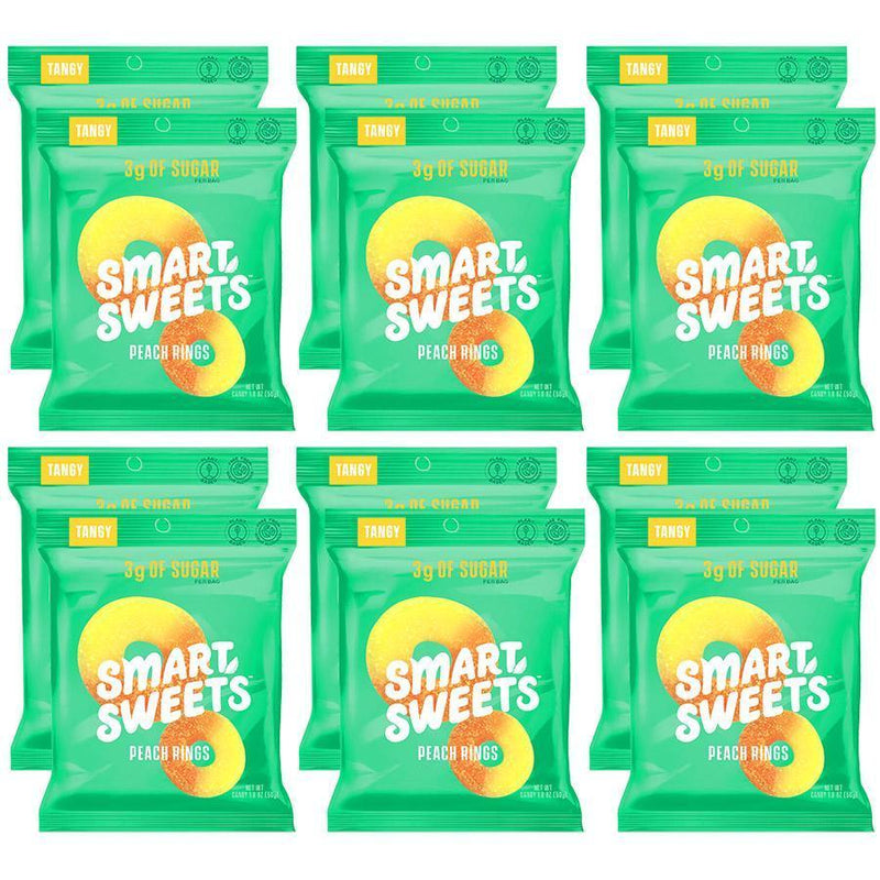 SmartSweets Peach Rings Box of 12