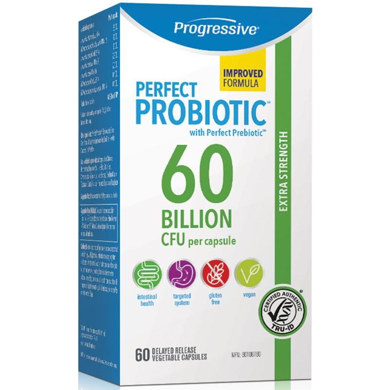 Progressive Perfect Probiotic Extra Strength 60 Billion CFU 60 Capsules - Shelf Stable
