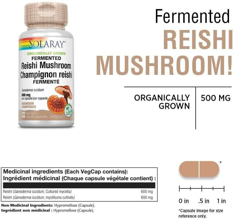 Solaray Reishi Mushroom 600 mg 100 V-Caps