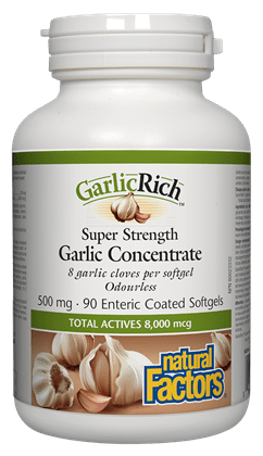 العوامل الطبيعية GarlicRich مركز الثوم فائق القوة 500 mg