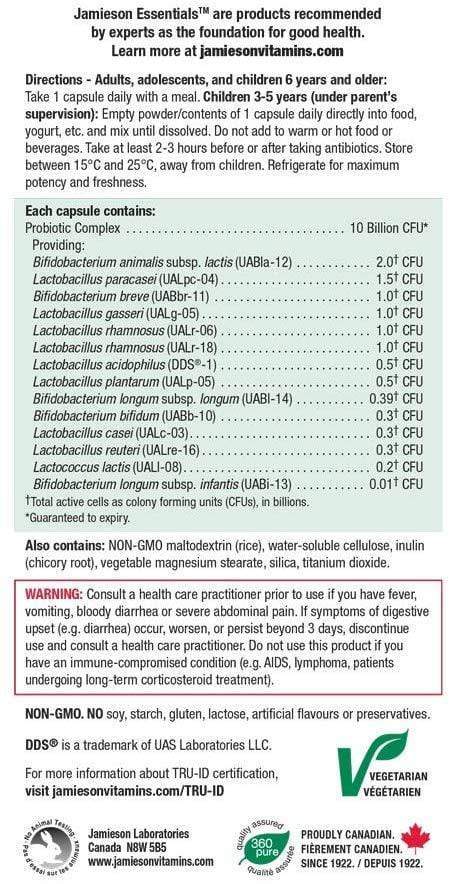 Jamieson 10 Billion Probiotic , 60 Capsules