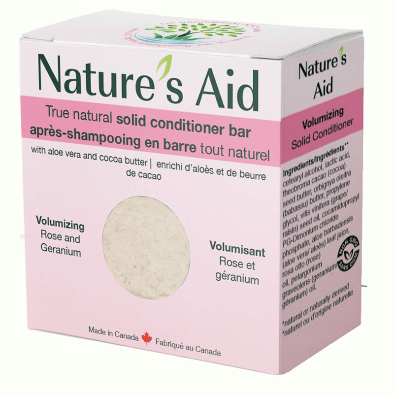 Nature's Aid True Natural Solid Conditioner Bar Rose & Geranium