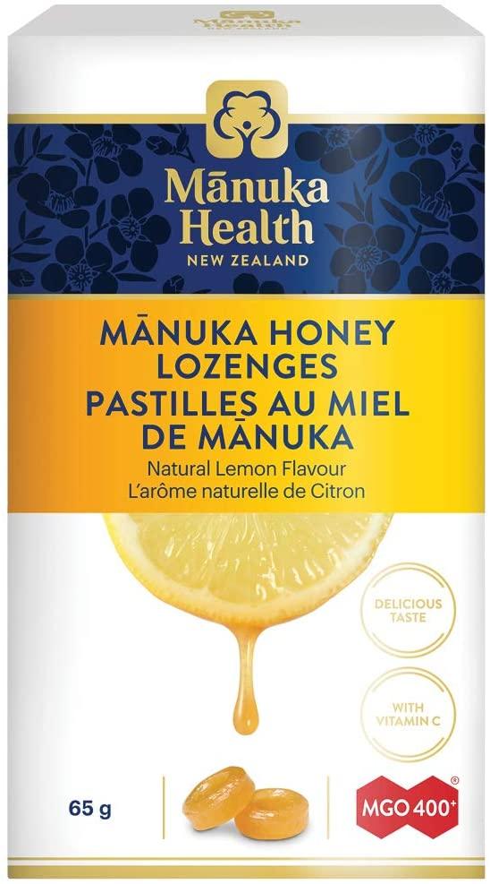 Manuka Health, Manuka Honey & Lemon, MGO 400+, 65g Lozenges (15 Servings)