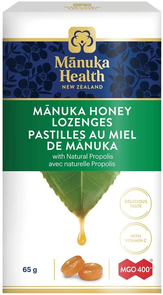 Manuka Health, عسل مانوكا والبروبوليس، MGO 400+، 65 جم أقراص استحلاب (15 حصة)