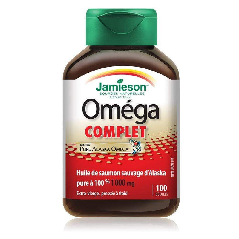 Jamieson Omega Complete 100% 야생 알래스카 연어 오일 1000 mg 100 소프트젤